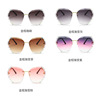 New fashion ladies inlaid diamond -free cut -cut sunglasses Douyin net red the same cover face and thin street shooting sunglasses