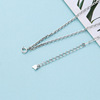 Accessory, universal fashionable necklace with letters, wholesale, silver 925 sample