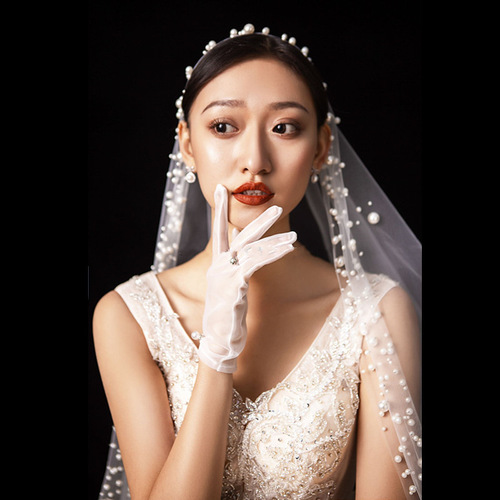 Stylish and personalized bride wedding photography 3-meter wide veil wedding travel photography props with veil soft gauze