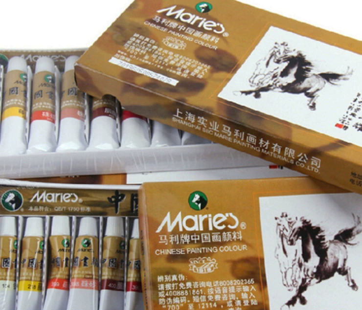  pigment set for马利, 12 цветов, 18 цветов, 24 цвета, 36 цветов, 5 мл, 12 мл