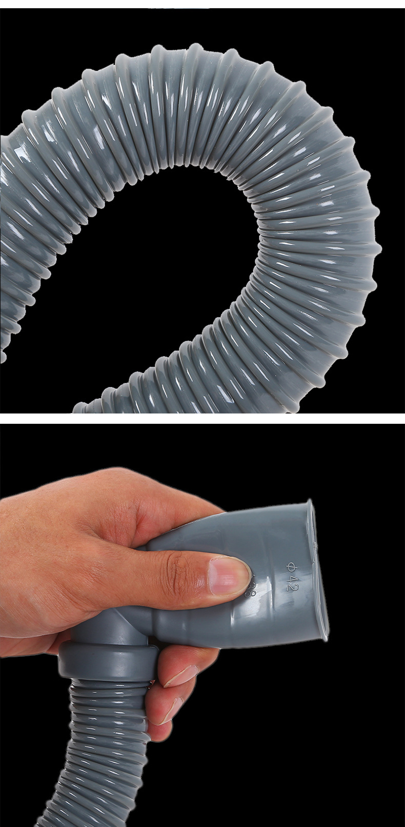 Washing machine drain pipe elbow, multi-functional interface, washing machine accessories, extended and thickened outlet pipe wholesale 1.5M detail image 10
