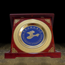 铜盘 LOGO可定做 企事业单位纪念盘 腐蚀纪念铜盘 周年纪念铜盘