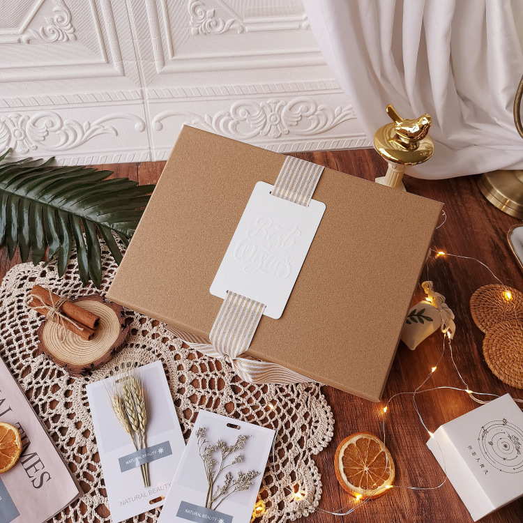 复古伴手礼包装盒伴娘伴手礼盒喜糖盒复古礼物盒森系女神节礼盒