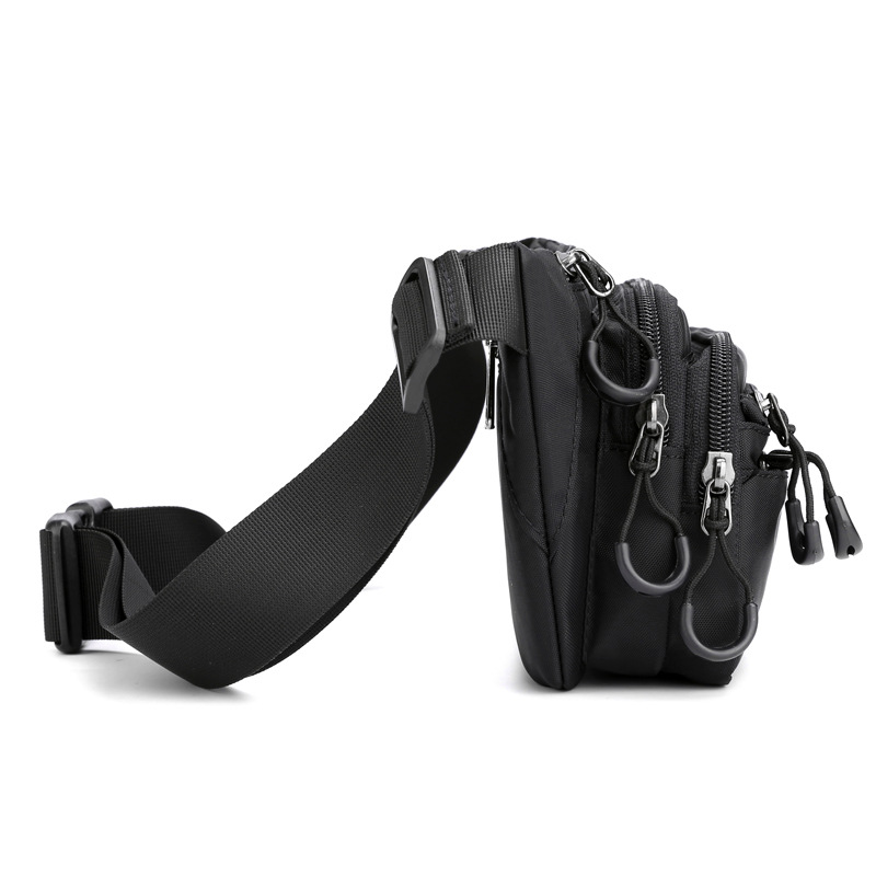 Riñonera impermeable para hombre, multicapa, ligera, gran capacidad, de Oxford, con bolsillo para teléfono