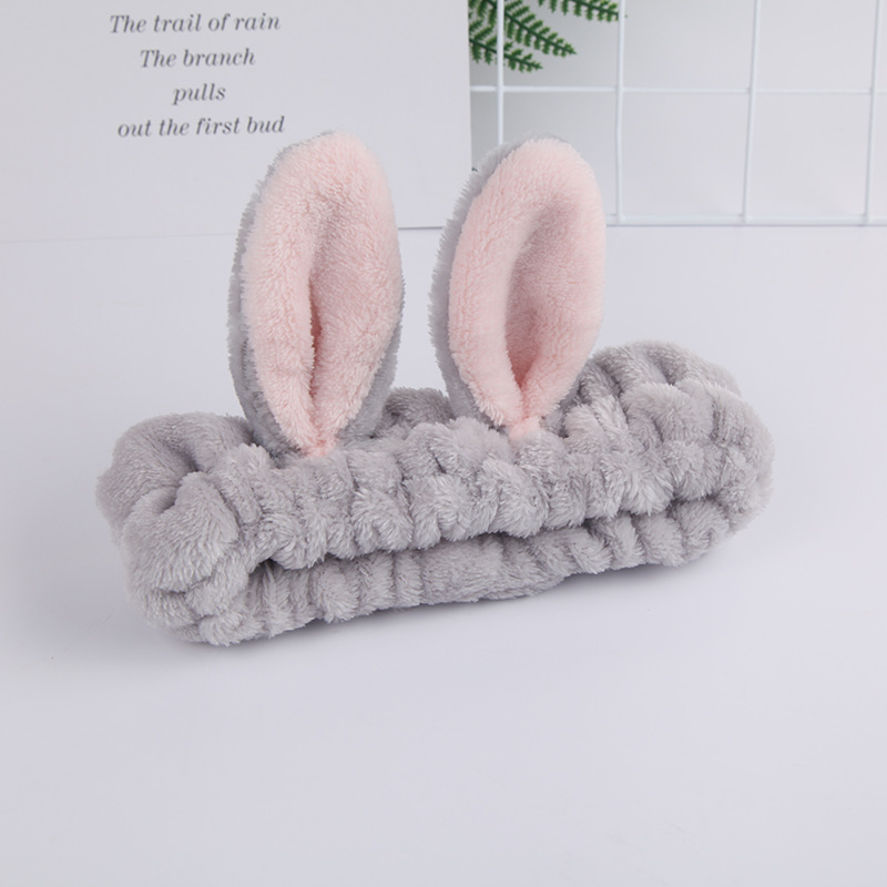 化妆束发带韩国洗脸兔耳朵发带