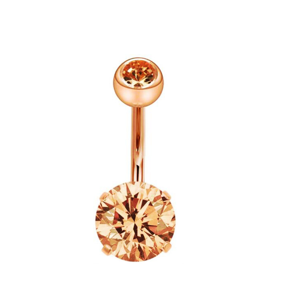 Hot Selling Diamond Ball Belly Button Ring Umbilical Piercing Jewelry 316L Surgical Steel Fashion Body Jewelry detail image 14