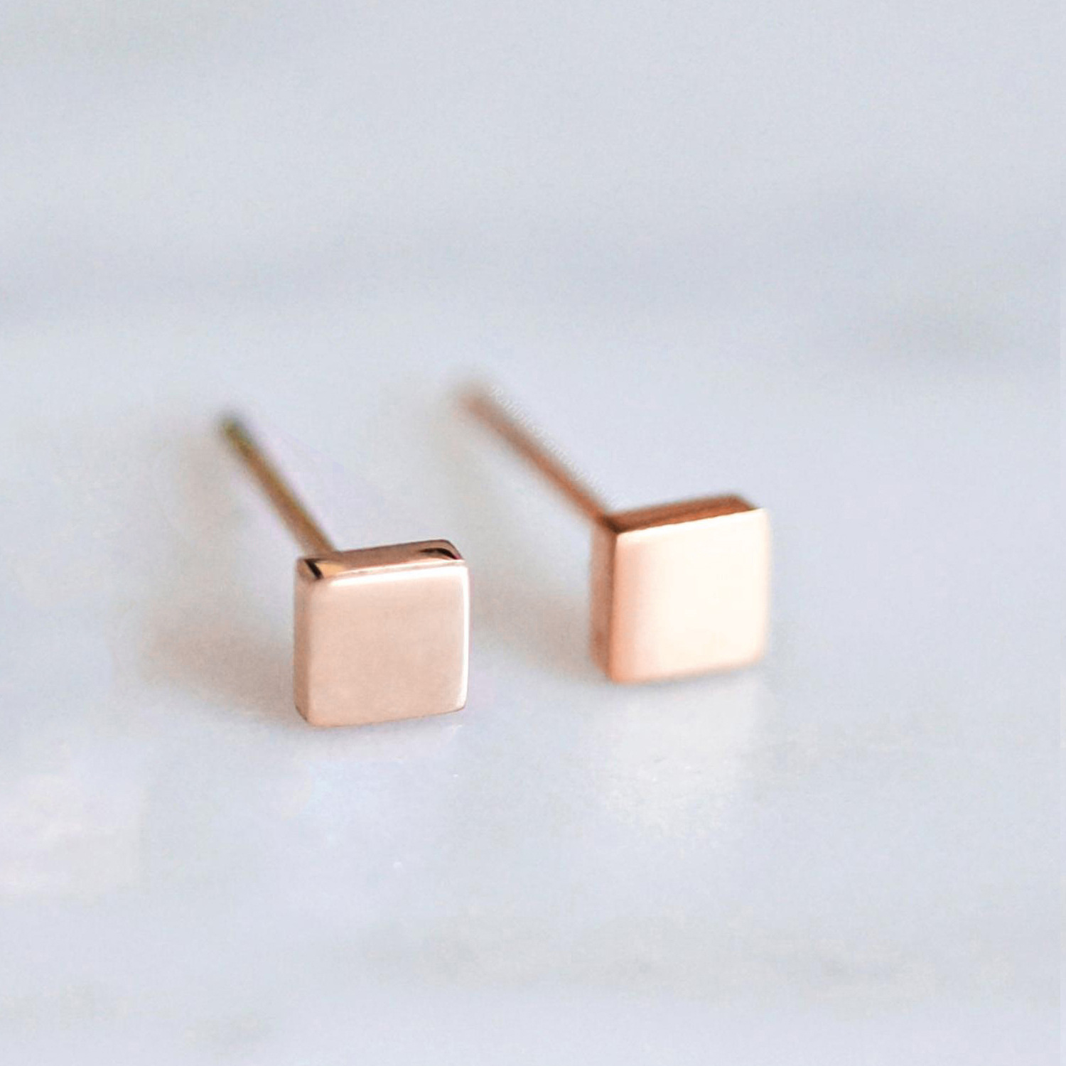 Korean New Square Jewelry Simple Stainless Steel Geometric Square Earrings display picture 4