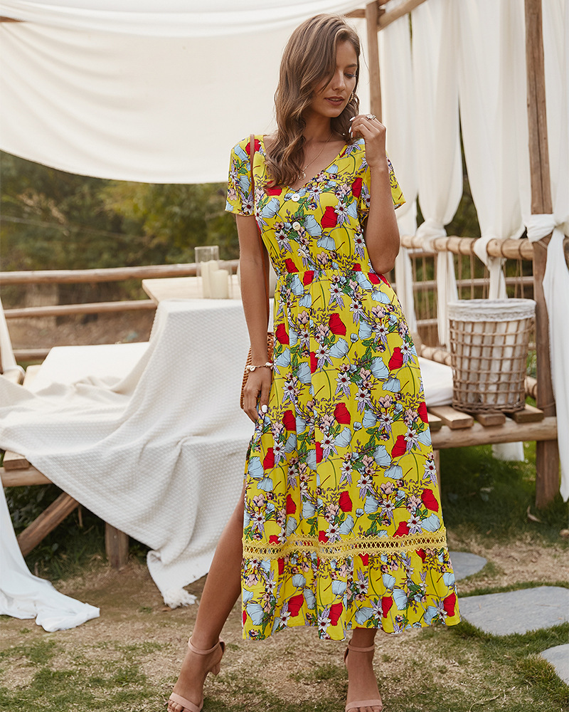 fashion women s summer printed dress wholesale NSKA1033