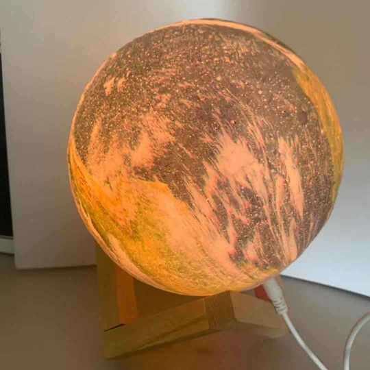 Creative 3D moon light craft cross-border Amazon ins Christmas star light gift painted Earth Star Light