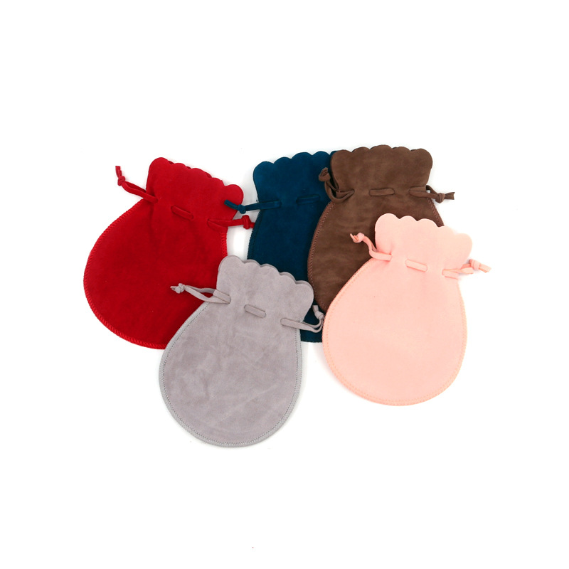 优质双面绒布束口袋 10x13cm耳环小饰品包装袋 香水小样袋 现货