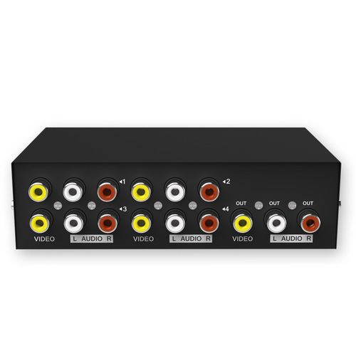 MT-Vicom MT-431AV 4-port AV switch, four-in-one-out, three-lotus, 4-in-1 audio and video switch