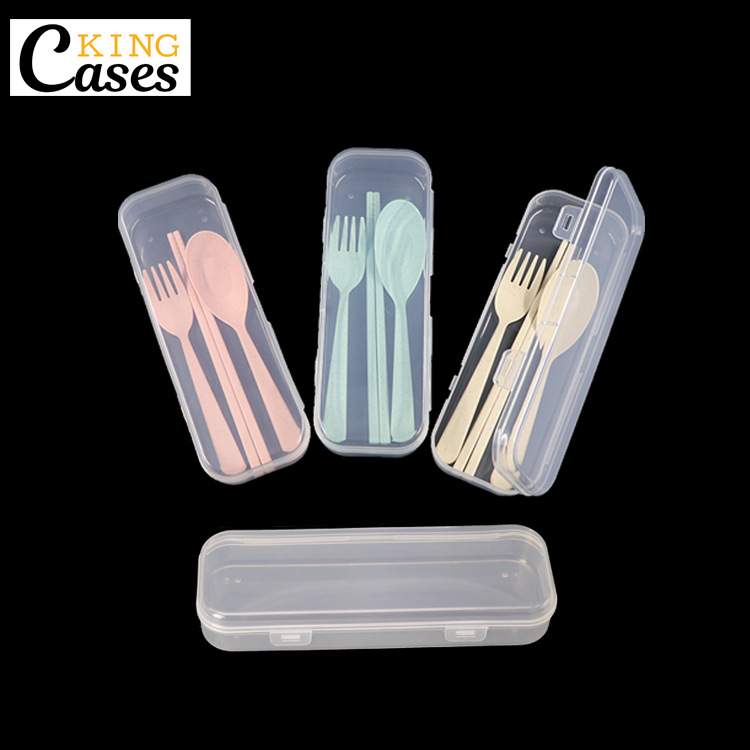 透明PP公筷盒餐具收纳盒塑料双支牙刷包装盒无挂钩无卡扣厂家直销