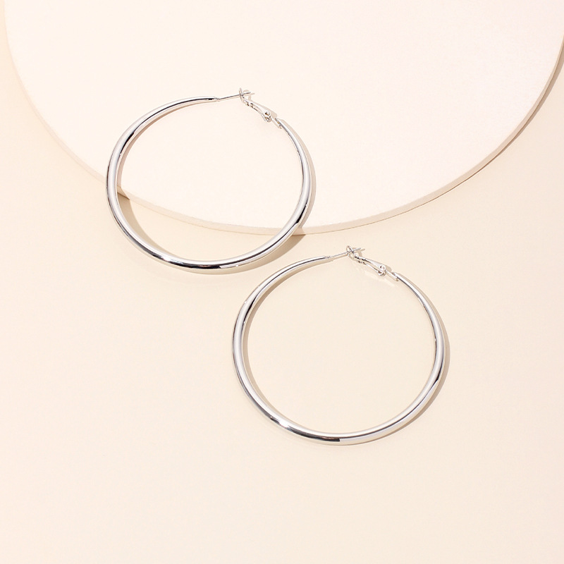 New Trendy Ear Hoop Earrings Feminine Ring Exaggerated Large Hoop Earrings Wholesale Nihaojewelry display picture 9