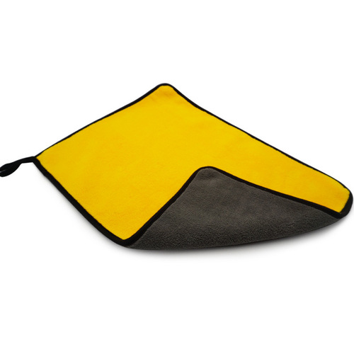 Coral velvet towel thickened water-absorbent car towel pet bath towel two-color double-sided high-density bath towel manufacturer