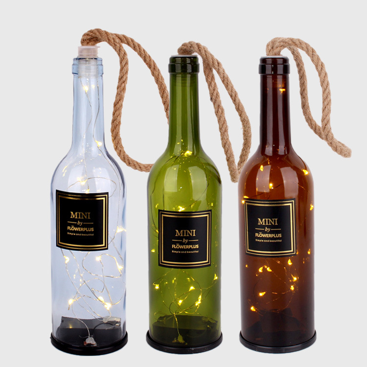 发光灯红酒瓶