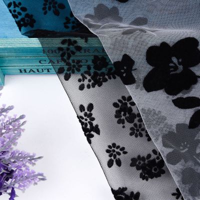 现货供应 20D全涤植绒网眼布 女装童装婚纱舞台服用料 植绒面料|ms