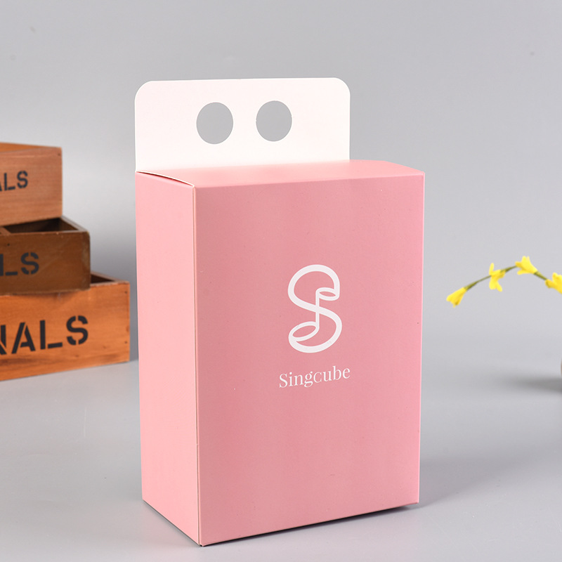 厂家定制电子产品挂卡盒简易折叠盒彩印覆膜包装盒批发供可印logo