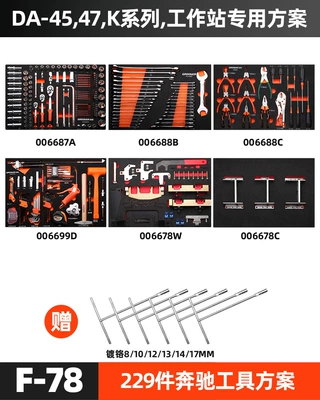 Multifunctional Repair Lining Scheme – Mühərrik tənzimləmə alətləri - f78-229-mercedes-benz-special-tool-program