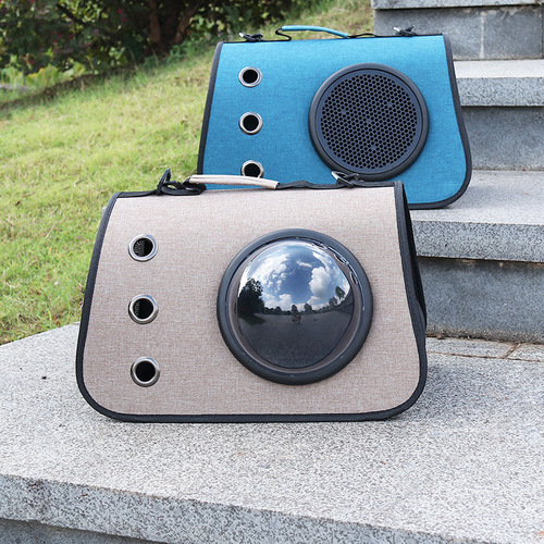 The manufacturer's foldable breathable cat bag for outdoor travel, space capsule single-shoulder cat bag