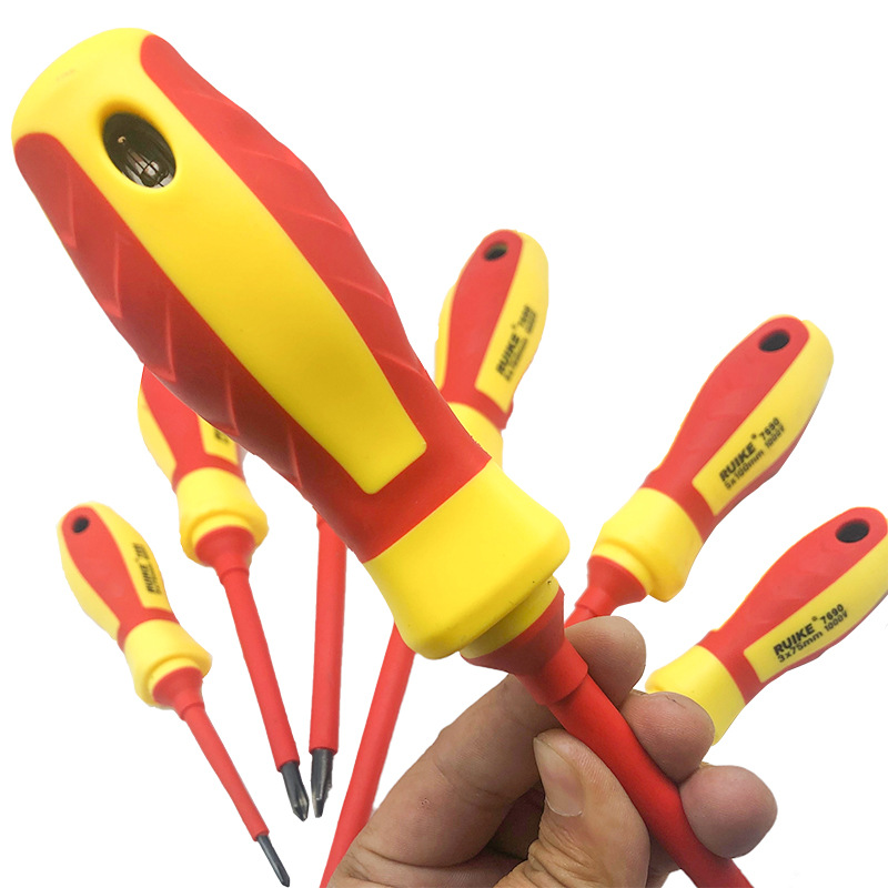 Pluma de medición de dos colores de plástico de alta gama con destornillador ligero de doble uso Cruz palabra hogar herramientas de reparación industrial