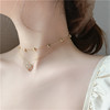 Necklace, chain for key bag , Japanese and Korean, diamond encrusted, internet celebrity, simple and elegant design