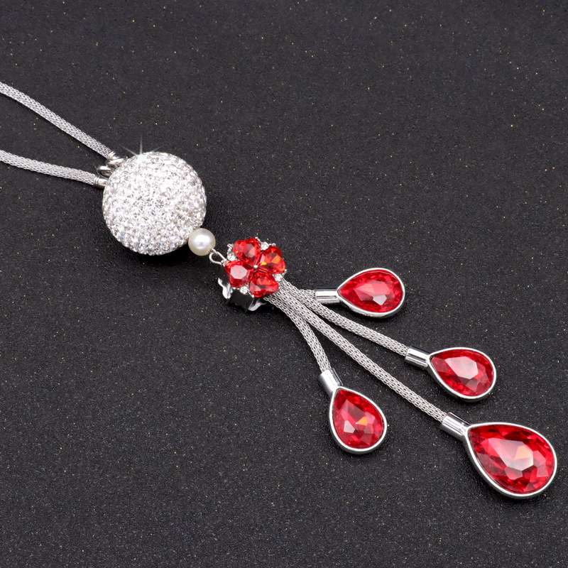Car rearview mirror pendant metal pendant car Crystal Diamond Ball interior pendant car decoration rhinestone pendant ornaments