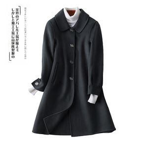 2020秋冬100羊毛双面呢大衣修身加厚呢外套简约大气双面羊绒大衣