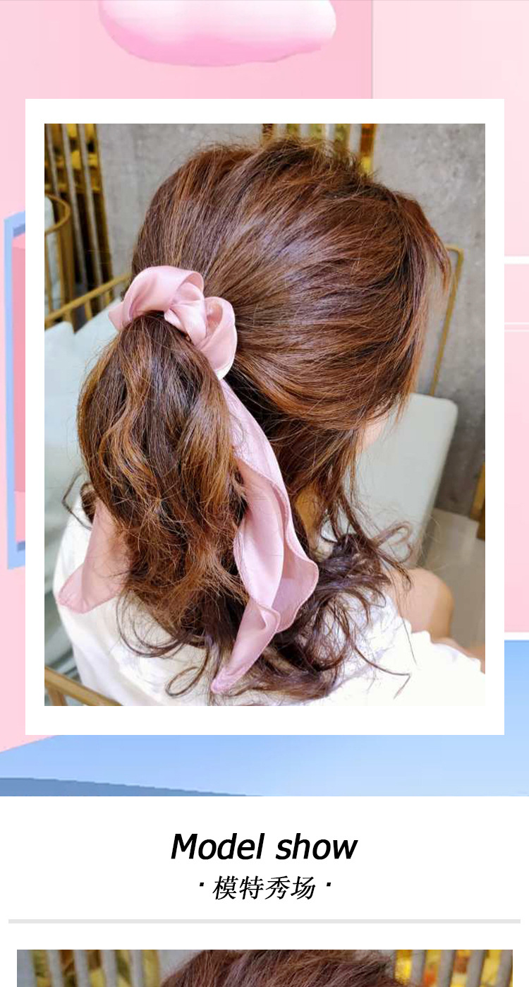 Korean Super Fairy Streamer Large Intestine Hair Ring Candy Color Tie Hair Rubber Band Hair Rope Hair Lead Hair Rope Wholesale Nihaojewelry display picture 1