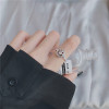 Retro small design brand adjustable ring, Japanese and Korean, trend of season, internet celebrity, on index finger