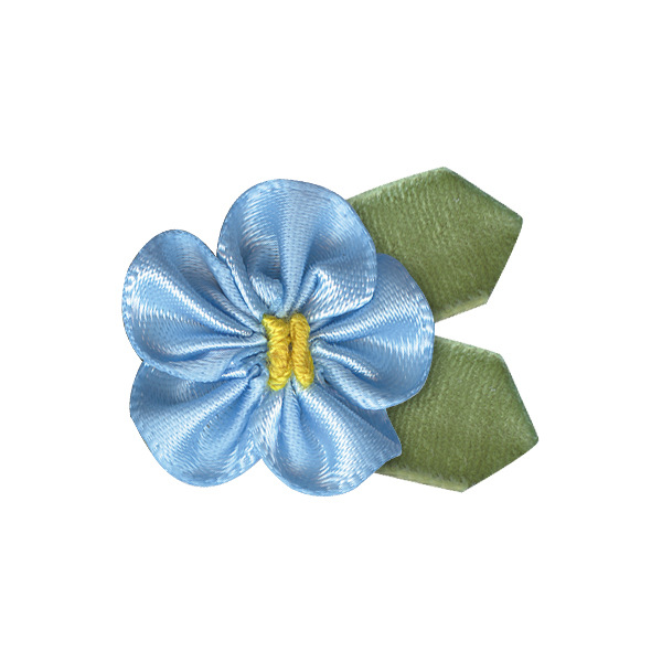 En stock poliéster cinta pequeña flor 3,2 cm amplia Ropa Accesorios DIY material de producción con hojas Cinta pequeña flor