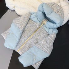 深圳南油原单牛货羽绒服 高端精品女装拼色清新减龄私渠羽绒外套