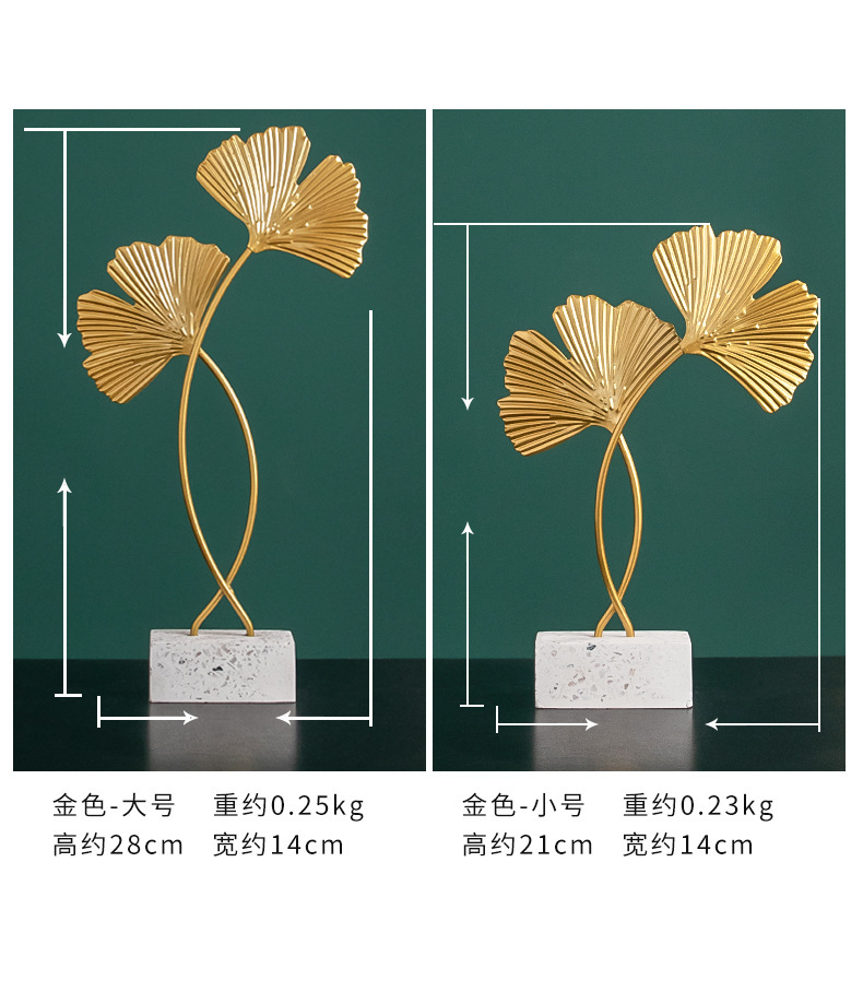 Nihaojewelry Ginkgo Biloba Terrazo Inferior Metal Artesanía Decoración Accesorios Al Por Mayor display picture 3