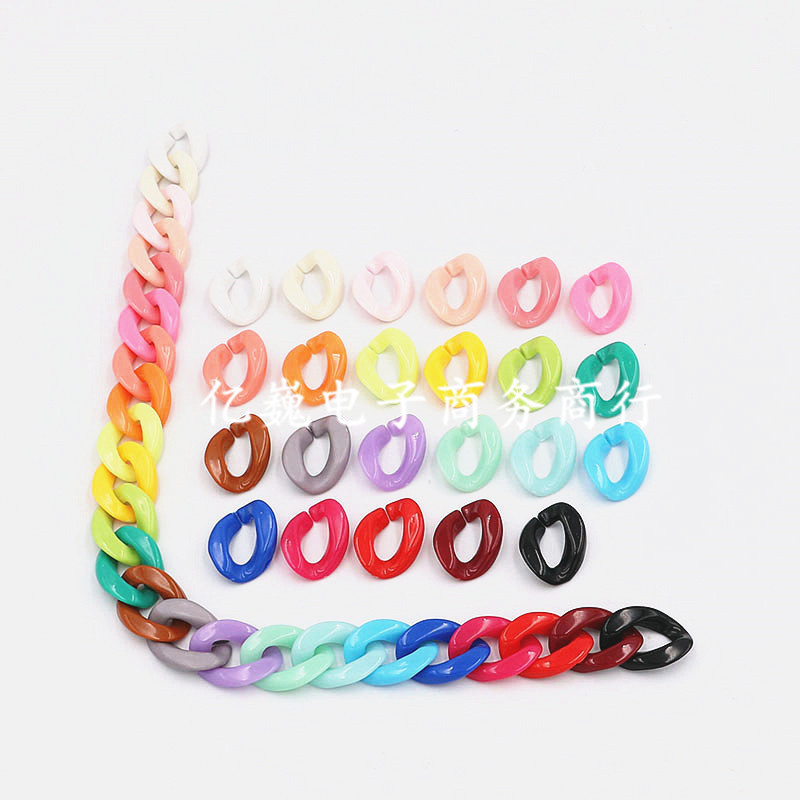 diy17 * 23mm acrylic solid color Open combination chain bag earrings keychain material diy17 * 23mm acrylic solid color Open combination chain bag earrings keychain material