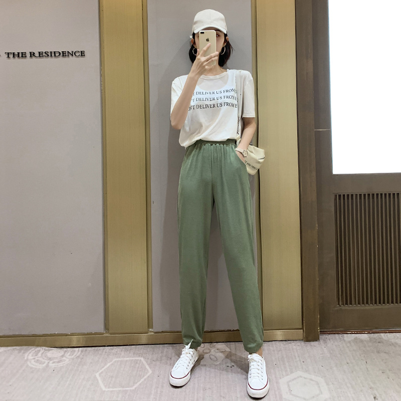 Pantalon léger femme en coton - Ref 3430172 Image 4