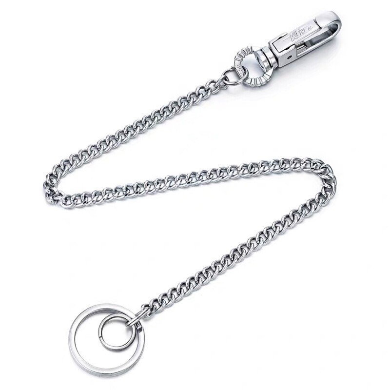 Boyou Stainless Steel Key Chain Men's Waist Hanging Long Chain Car Key Chain Pendant Ring Key Chain Anti-lost Chain Boyou Stainless Steel Key Chain Men's Waist Hanging Long Chain Car Key Chain Pendant Ring Key Chain Anti-lost Chain