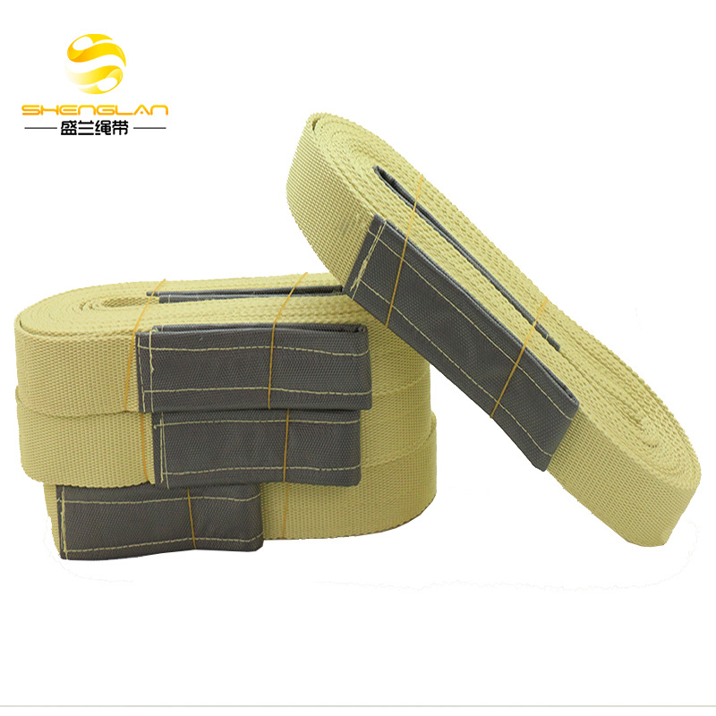 300度耐高温芳纶吊装带5吨防火高强度凯夫拉耐磨耐切割吊装带柔性