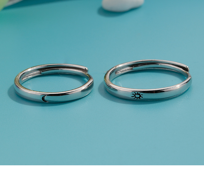 Simple Style Sun Moon Copper Plating Rings 1 Piece