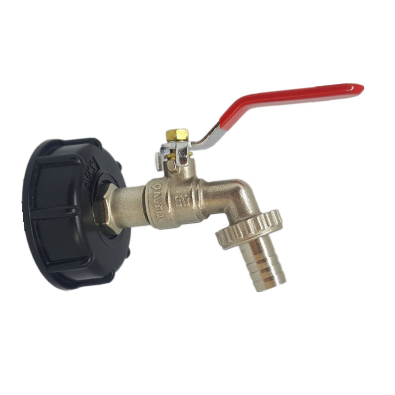 Accesorios de barril de tonelada transfronteriza tonelada adaptador de barril de tonelada interruptor de barril de latón IBC grifo de barril de 1/2 pulgada