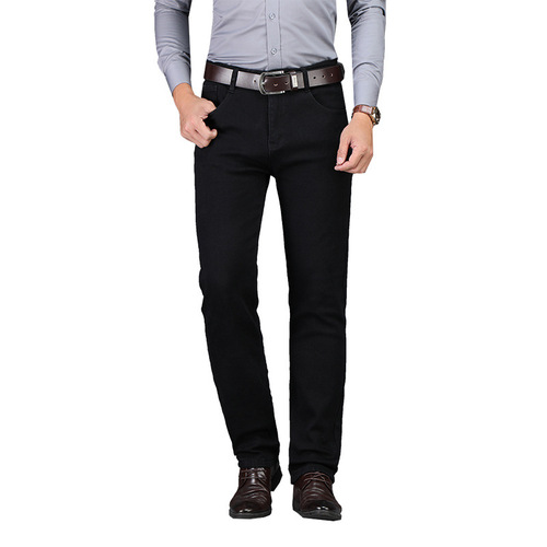 New Spring and Autumn Black Men's Tapered Straight Leg Business Casual Four-Season Loose Pants