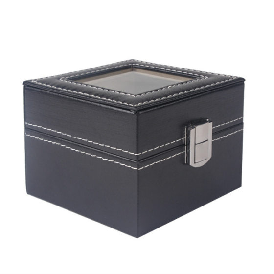 Factory Direct 2 leather watch box support small wholesale watch box mixed batch spot window watch box