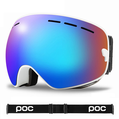 POC double-layer anti-fog ski goggles comma-coated ski glasses mountaineering goggles double-layer anti-fog sheet
