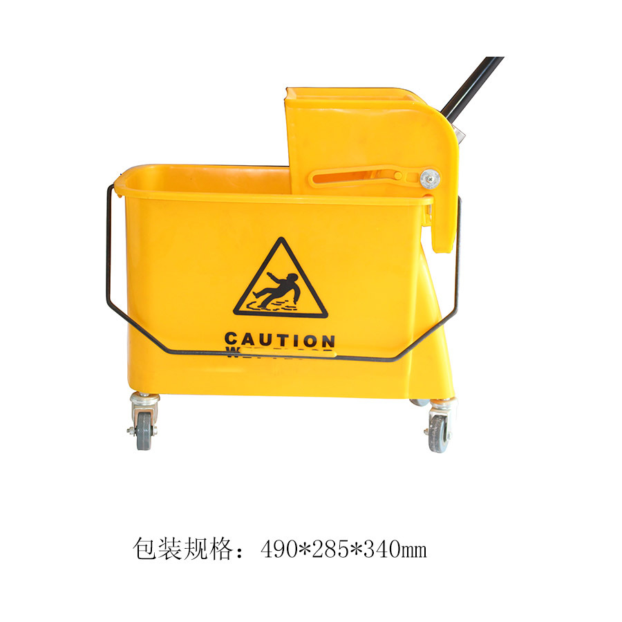 Gran Hotel de plástico exprimidor limpieza fregona cubo Hotel limpieza coche simple y doble fregona cubo 24 litros extra grande engrosada