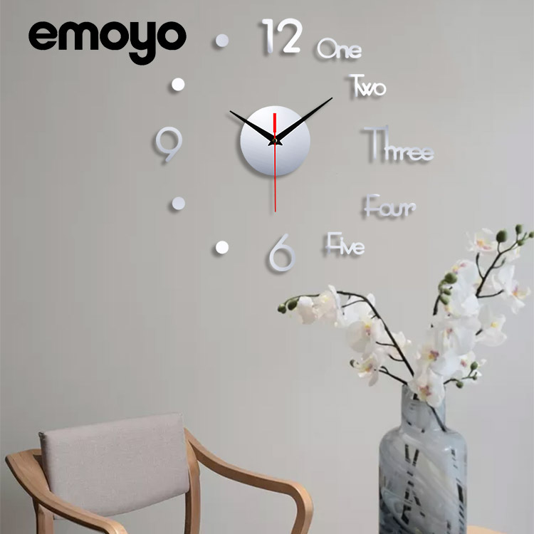 Moderno simple moda mudo creativo Reloj de pared salón decorativo espejo hogar acrílico cuarzo DIY reloj
