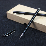 Металлическая ручка для подписания договоров, ручка-роллер, подарочная ручка, подарочная коробка, (в наличии на складе), тонкий стержень, с печатью вашего логотипа