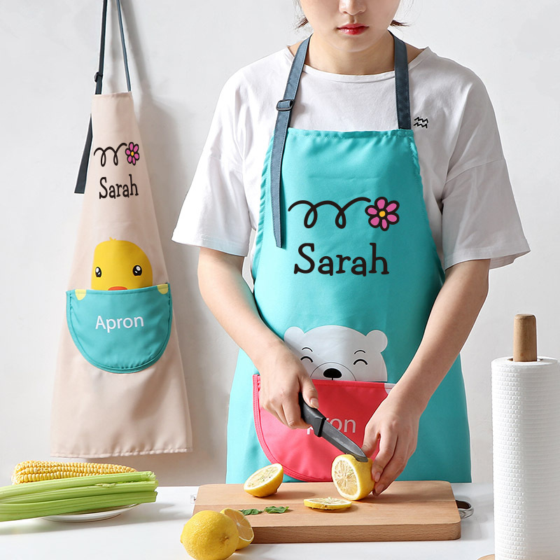 Delantal casa cocina anti-fouling lindo estilo japonés Moda Mujer leche té tienda cintura ropa de trabajo logotipo personalizado