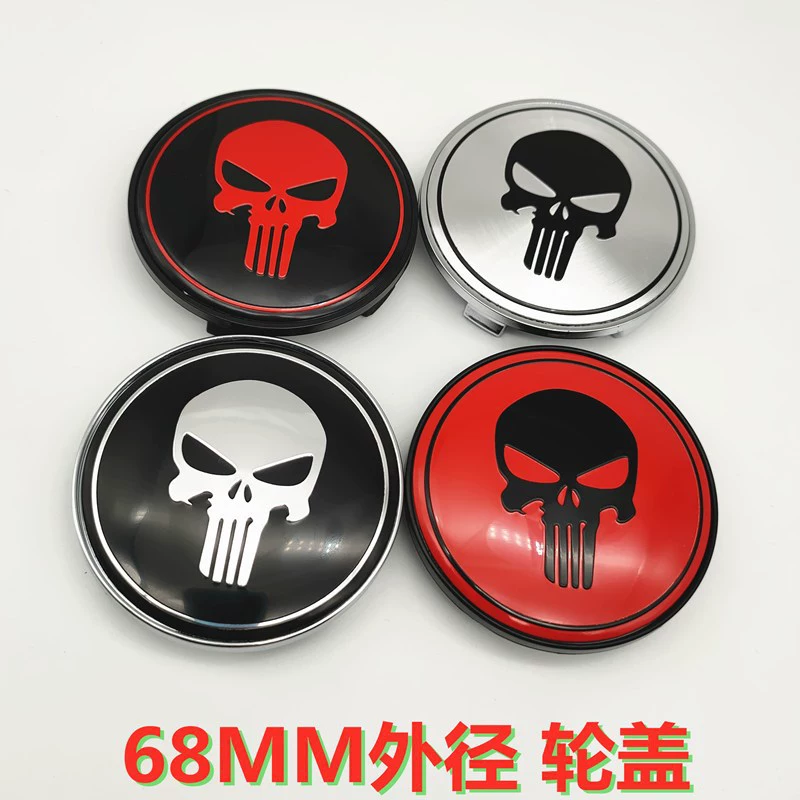 Крышка колеса личности модификации колеса автомобиля маркировка Punisher алюминиевый череп логотип Центральная крышка 56 мм/65 мм