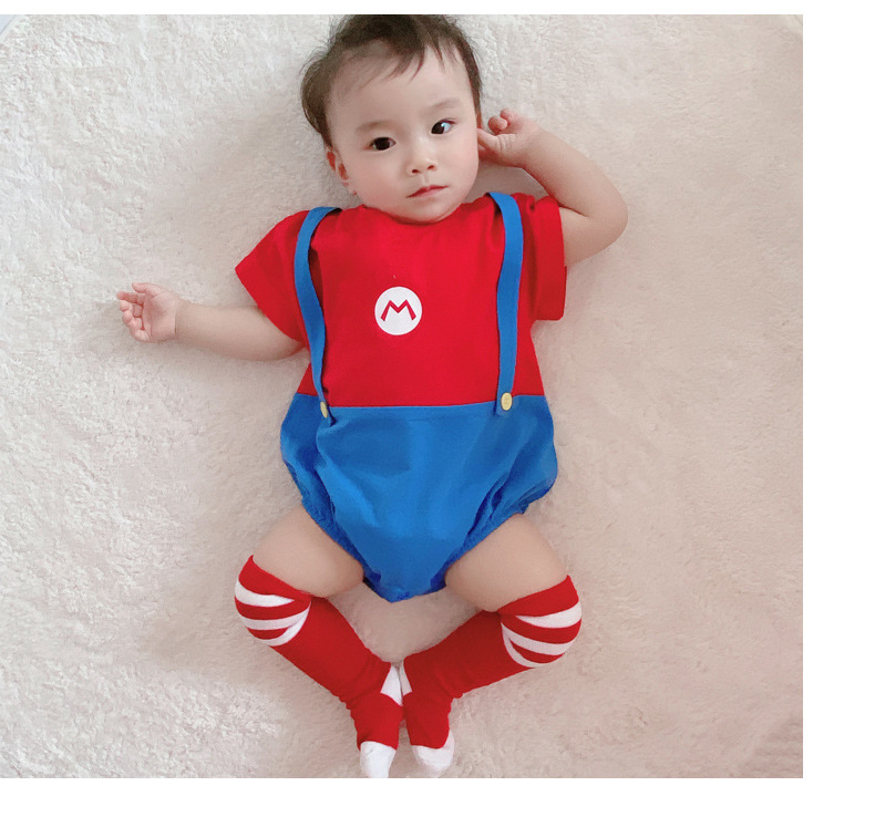 New Baby Clothes 3-6 Months Baby Cartoon Short Sleeve Thin Jumpsuit Wholesale display picture 2
