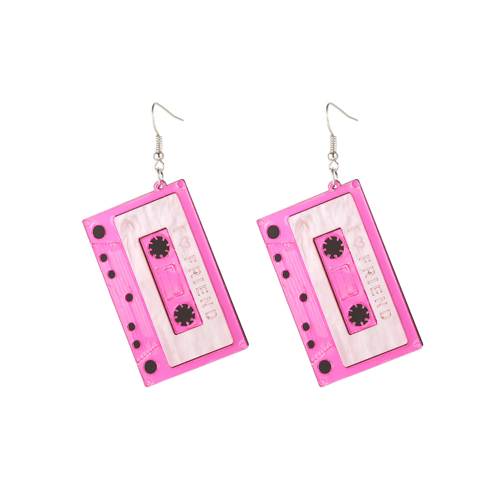 Korean New Fashion Exaggerated Acrylic Music Wild Earrings Women Wholesale display picture 6