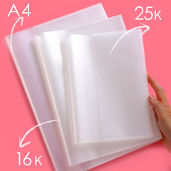 Transparent Book Cover Activity Book Skin for Primary School Students, A4/16K/25K, Pack of 10