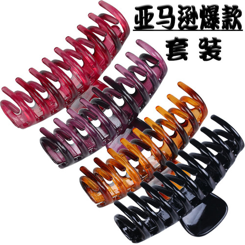 Large sell like hot cakes, scratching ms clip plastic hair rubber paint bath anti-skid claw clip to factory goods